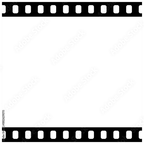 余白を活かしたフィルムフレームのベクターイラスト背景｜Film Frame Vector Illustration with Copy Space