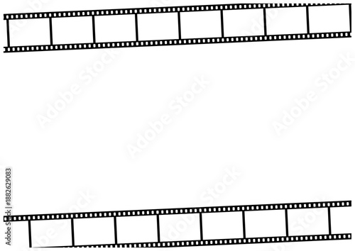 余白を活かしたフィルムフレームのベクターイラスト背景｜Film Frame Vector Illustration with Copy Space