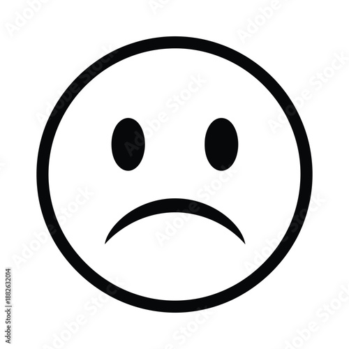 Sad face emoji silhouette emoticon