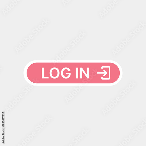  Contemporary Flat Login Sign-Up Label Set.