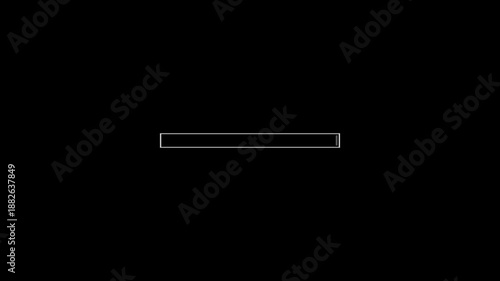 Loading Bar Loop Animation Video Motion Graphics, RGB + Alpha Black Background.