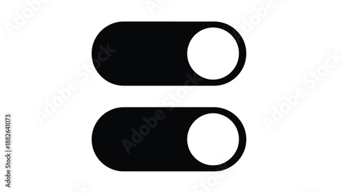 Two black and white toggle switch icons representing digital interface settings
