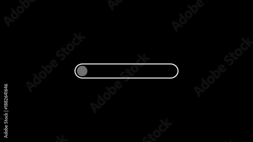Progress Bar Motion Graphics Loop Animation Video, RGB + Alpha Black Background.