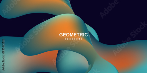 Abstract background of fluid iridescent shape. Elegant vector wallpaper. Suit for banner, web, poster, pamflet, brochure and presentation