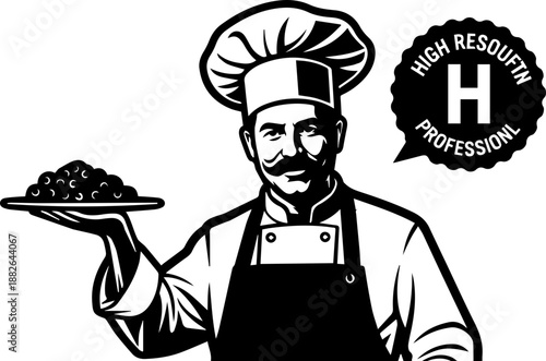 Detailed black silhouette of a monarch butterfly with delicate wing patterns on a white background