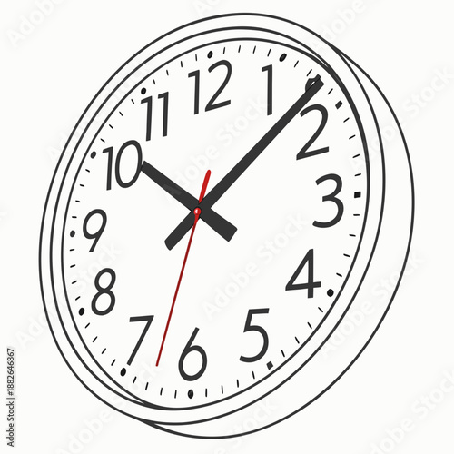 Modern wall clock with a clean design on a white background, essential for telling time and home office decor