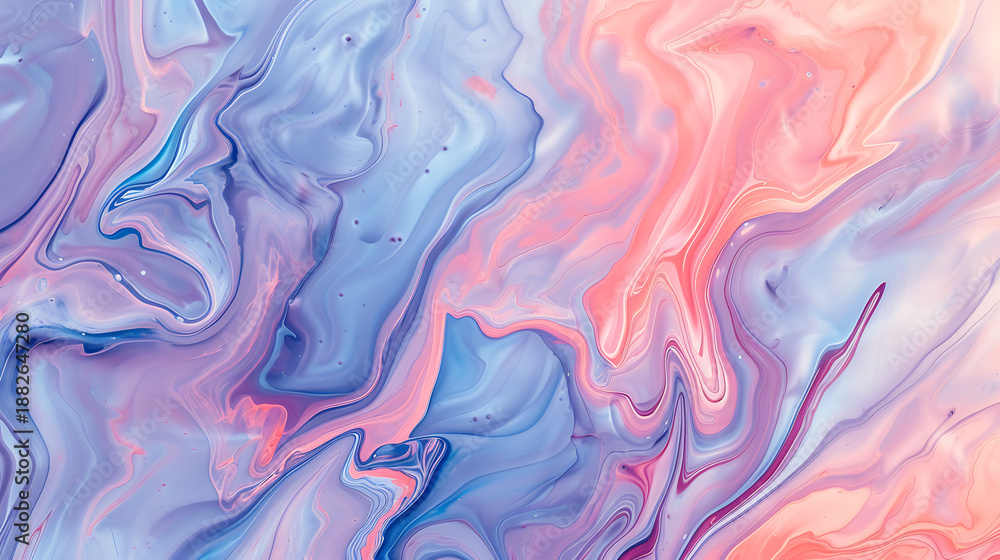 Obraz premium パステルの流体アクリル絵具テクスチャ 柔らかなマーブル表現