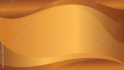 Abstract golden-orange luxury wave background. Elegant metallic wallpaper. Suitable for invitations, awards, business templates, banners, presentations, web, and pages