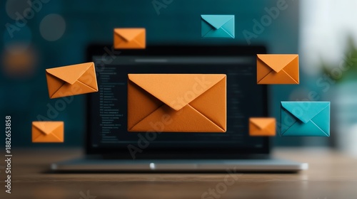 Professionals reviewing email marketing benefits, focus on ROI and campaign success, collaborative setting