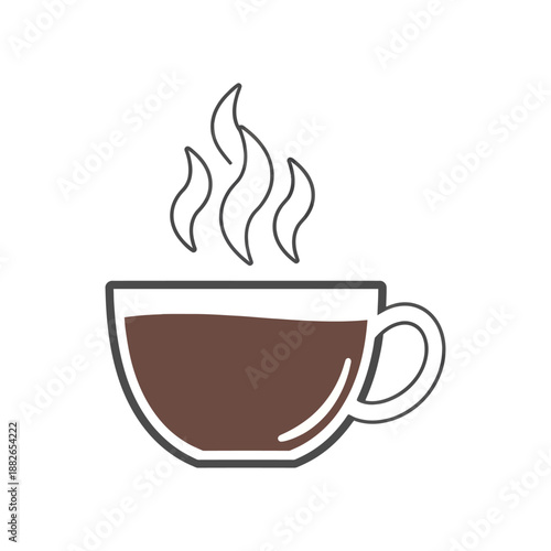 Steaming Coffee Cup Icon