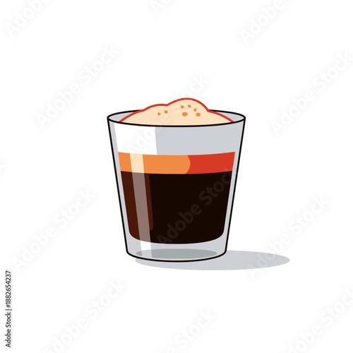 Layered Espresso Shot with Creamy Foam