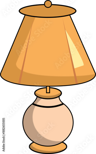 Cartoon Table Lamp Illustration