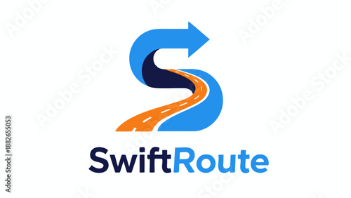 SwiftRoute logo with stylized road and arrow navigation symbol.