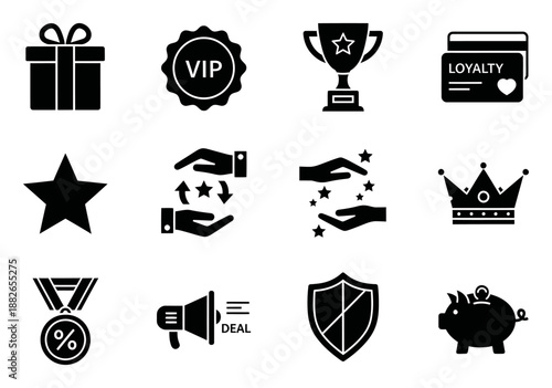 Loyalty & Rewards Icons - Minimal Vector Set