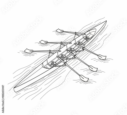 Vector illustration of a black airplane silhouette and hand sketch plane design for equipment tools and music drawing