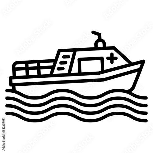 Rescue Boat Icon