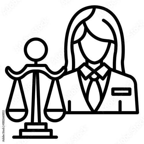 Lawyer Female Icon