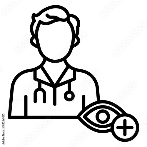 Optometrist Male Icon