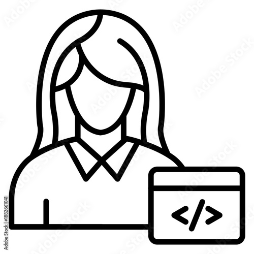 Programmer Female Icon