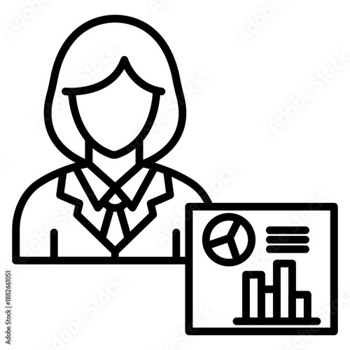 Research Analyst Female Icon