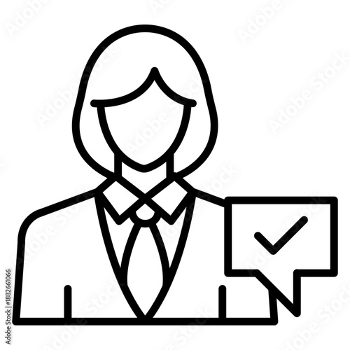 Sales Rep Female Icon