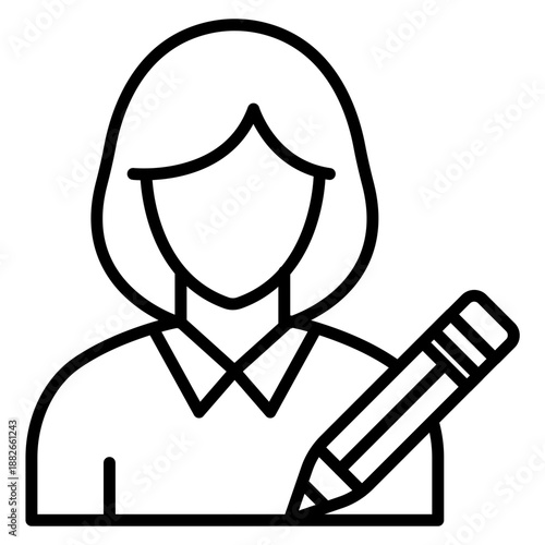 Writer Female Icon