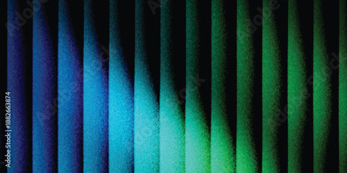 Grainy background glowing blurred color flow banner poster cover design, noise texture. Refracted Glass Gradient Effect. Ribbed glass morphism texture.