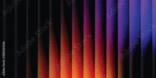 Grainy background glowing blurred color flow banner poster cover design, noise texture. Refracted Glass Gradient Effect. Ribbed glass morphism texture.
