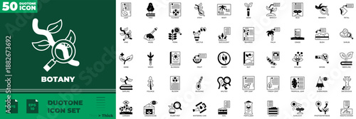 Botany Duotone Editable Icons set