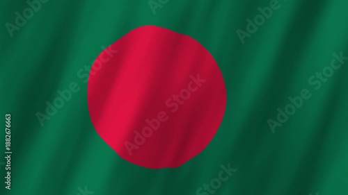 Bangladesh Flag Waving, Realistic 3D Animation, 4K 60fps
