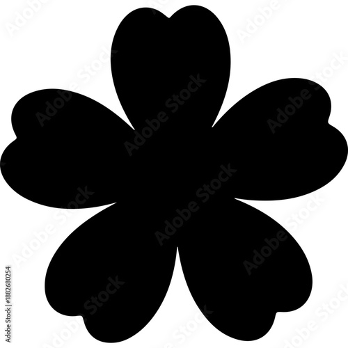 Black Flower Silhouette Art Design