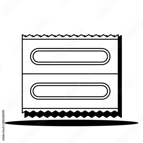 Contraception icon illustration depicting a condom for safe sex practices and family planning concepts