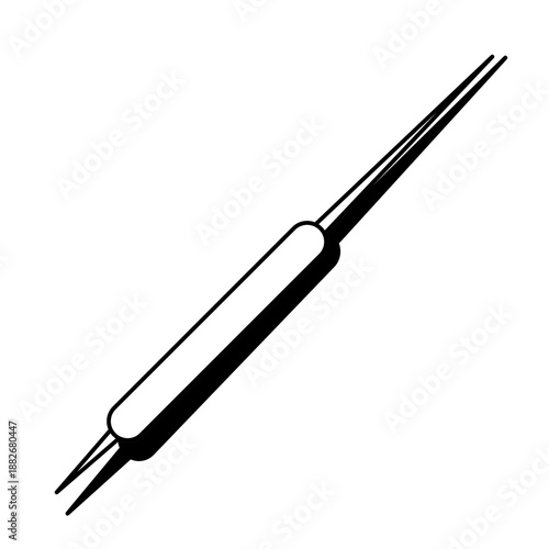 Illustration of a hypodermic needle for medical injections and drug delivery device used in healthcare