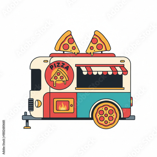 Retro Pizza Food Truck