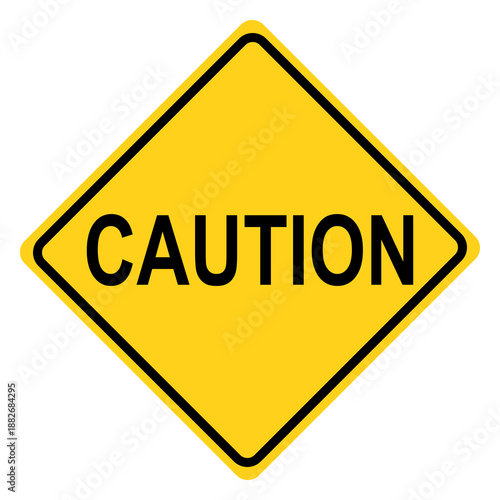 Caution sign. Flat vector illustration design