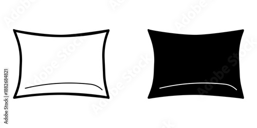 pillow tool for sleeping graphic icon vector