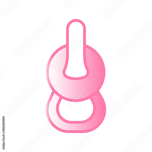 baby pacifier graphic icon vector