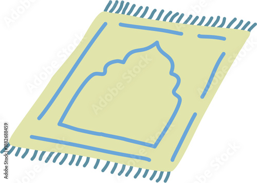 Muslim Prayer Mat (Sajadah) Illustration