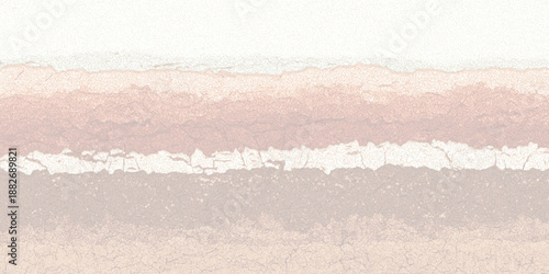 Horizontal abstract background with layered cracked textures in soft pink, white, and grey tones evoking a sense of weathered earth