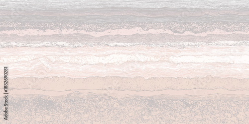 Abstract horizontal layers resembling geological strata or beach sand dunes with delicate line textures and a soft neutral color palette