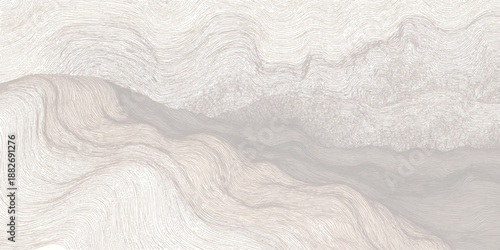 Ethereal mountain range with soft, flowing lines and muted tones creating a tranquil and abstract landscape background