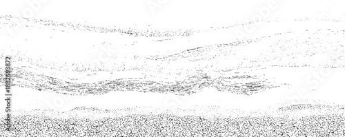 Abstract monochrome visual of layered geological formations and seismic data lines featuring textured surfaces and organic wave-like patterns