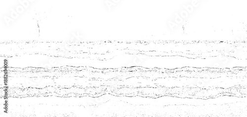 Abstract monochrome representation of horizontal geological strata and seismic data layers with flowing lines and textured bands creating depth