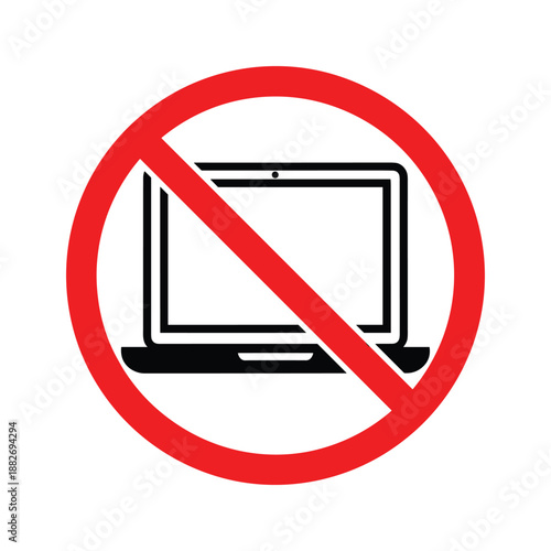 Prohibited Laptop Icon