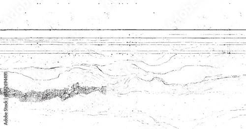Abstract geological cross section showing layered rock formations and sedimentary strata with detailed textures and contour lines representing subterranean geological and earth science exploration