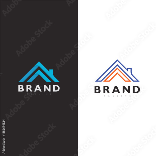 Abstract House Architecture Logo Icon for Modern Property Development Company Identity