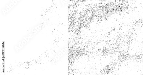 Abstract monochrome textured background with organic wavy lines and granular patterns creating a sense of movement and depth