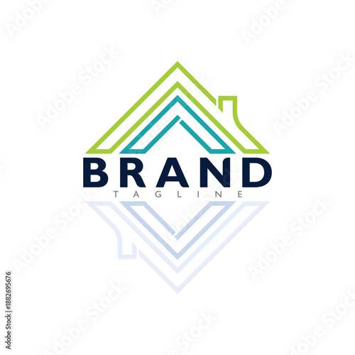 House Architecture Logo Design for Traditional Real Estate Company Branding