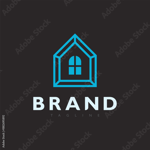 Minimal Line House Architecture Logo Icon for Real Estate and Building Branding
