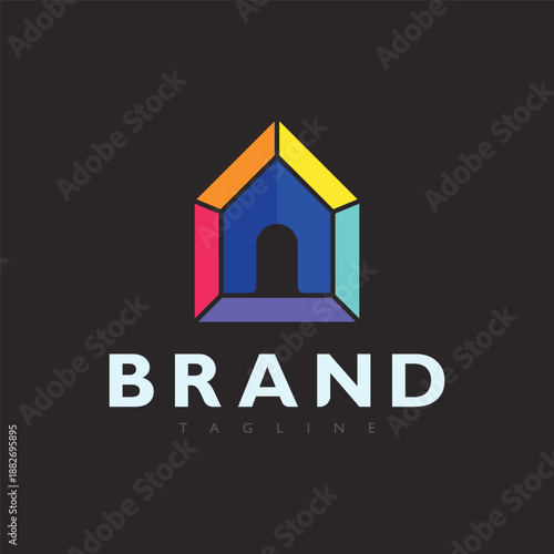 Modern Villa Architecture Logo Design for Luxury Property and Construction Business